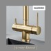 Felix | 3-Way Premium Gold Matt Pull-Out Tap | Gastro Stainless Steel Osmosis Tap Kitchen | Mixer Tap - 360 Degrees | Filter 3 Connections