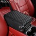 CGEAMDY Universal Car Armrest Pad, Memory Foam Car Armrest Centre Console Cover, Leather Waterproof Car Centre Console Pad Armrest Cushion (Black)