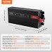 VEVOR Pure Sine Wave Inverter 3000W DC12V AC 230V преобразувател на напрежение 2 AC гнезда 2 USB порта 1 Type-C порт LCD дисплей и дистанционно управление за големи домакински уреди