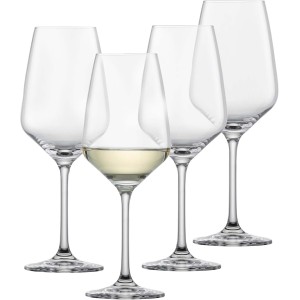 SCHOTT ZWIESEL Tulip White Wine Glass (Set of 4), Timeless Wine Glasses for White Wine, Dishwasher Safe Tritan Crystal Glasses, Made in Germany (Item No. 123609), Clear, Crystal