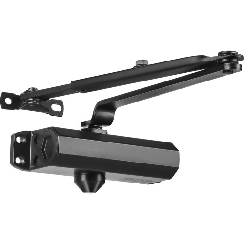 VEVOR Door Closer Automatic Gate Closer for Commercial or Domestic Use for Door Weights up to 68 kg Bar Door Closer with Hydraulic Buffer Cast Aluminium Housing Black