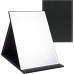 WISYOK Folding Travel Mirror, Table Mirror with Multiple Standing Angles, Folding Mirror with Black PU Leather, Super HD Make-Up Mirror, Hand Mirror, Compact Mirror, Cosmetic Mirror, Small, 16 x 12 cm
