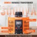 VEVOR Автоматичен трансформатор с променливо напрежение 3000VA 10A вход 230V изход 0-300V AC регулатор на напрежение 4 предпазителя Термичен контролен прекъсвач за домашния офис