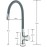Llffssdg Kitchen Tap with Flexible Silicone Hose Tap Kitchen Tap 360° Rotating High Pressure Tap in Grey