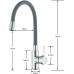 Llffssdg Kitchen Tap with Flexible Silicone Hose Tap Kitchen Tap 360° Rotating High Pressure Tap in Grey
