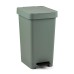 TATAY Smart 25 L Bin with Pedal, Compact and Functional Design, for Indoor and Outdoor Use, for 30 L Bags, BPA-Free Recycled Plastic, 26 x 36 x 47 cm, Green