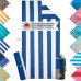 Blumtal XXL Microfibre Beach Towel – Compact and Quick-Drying Towel / Beach Towel 90 x 180 cm – Beach Blanket Sand-Free with Band – Microfibre Towels – Beach Blanket in Blue Stripes
