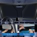 NebulaGlam Sun Protection Car Windscreen, Car Sun Protection Front Windscreen Inside, Windscreen Cover Baby, Sun Visor Front, for Summer, Self-Adhesive, UV Heat Protection Tarpaulin, Foldable (L)
