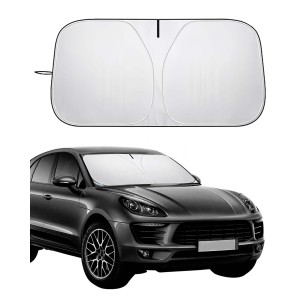 NebulaGlam Sun Protection Car Windscreen, Car Sun Protection Front Windscreen Inside, Windscreen Cover Baby, Sun Visor Front, for Summer, Self-Adhesive, UV Heat Protection Tarpaulin, Foldable (L)