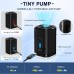 Yexati Electric Air Pump, 5 Air Nozzles, 2-in-1 Mini Air Pump for Inflating and Deflating, Air Cushion Pump Battery 1200 mAh Rechargeable for Air Mattresses, Sofas, Inflatable Boats, Swimming Pools
