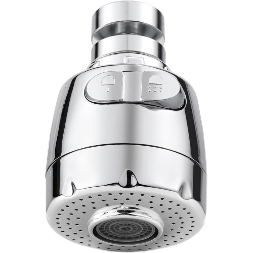 Vinabo Faucet Aerator 360° Rotatable Kitchen Sink Nozzle with Filter 2 Modes Faucet Aerator Mister for Kitchen Silver