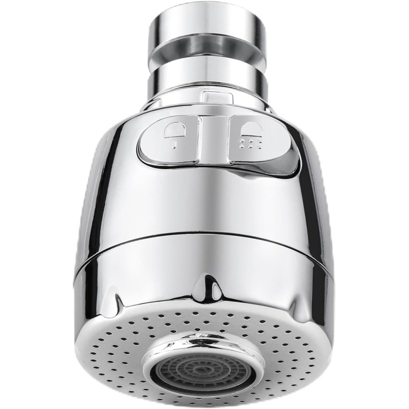 Vinabo Faucet Aerator 360° Rotatable Kitchen Sink Nozzle with Filter 2 Modes Faucet Aerator Mister for Kitchen Silver