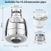 Vinabo Faucet Aerator 360° Rotatable Kitchen Sink Nozzle with Filter 2 Modes Faucet Aerator Mister for Kitchen Silver