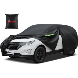 Sailnovo Car Cover Waterproof, All Weather 7 Layers Heavy Duty Full Outer Cover for Car Outdoor Snow Sun UV Protection with Zip for Cars (SJ6)
