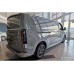 Avisa Black Stainless Steel Rear Bumper Protector Compatible with Ford Transit Custom & Tourneo Custom (V710) 2023- / Volkswagen Transporter T7 2024- 'Ribs'