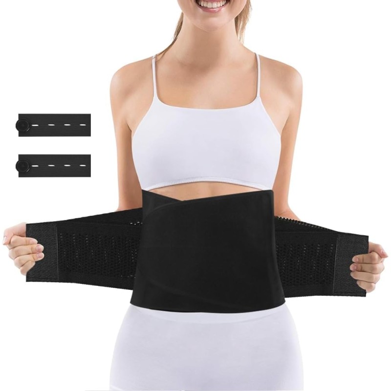 ACWOO Abdominal Belt After Birth, Postpartum Belt for Women, Belly Belt After Birth Caesarean Section, Postpartum Postpartum Belt (Black, 112 cm)