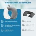 Cirorld Aeroplane Inflatable Neck Pillow, Travel Pillow, Aeroplane Neck Pillow, Adult Inflatable Neck Pillow, Travel with Eye Mask and Earplugs (Grey)