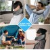 Cirorld Aeroplane Inflatable Neck Pillow, Travel Pillow, Aeroplane Neck Pillow, Adult Inflatable Neck Pillow, Travel with Eye Mask and Earplugs (Grey)