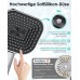 Shower Head, Water-Saving, Shower Head Large 135 mm, Hand Shower with Anti-Limescale Function, Food-Grade Silicone, 43% Water Saving, AirMix Shower Head with 3 Jet Types, Chrome (Without Hose)