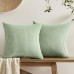 Softalker Cushion Cover, 50 x 50 cm, Green, Fluffy, 2 Pieces, Cushion Covers, Sofa Cushion Covers, Decorative Cushion, Couch Cushion Covers, Aesthetic Decoration for Sofa, Living Room, Bedroom, Bed,