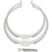 La Ventilazione STVC2150B n. 2 Collari fermatubo bianchi ø 150 mm completi di viti e tasselli 2 hose clamps white