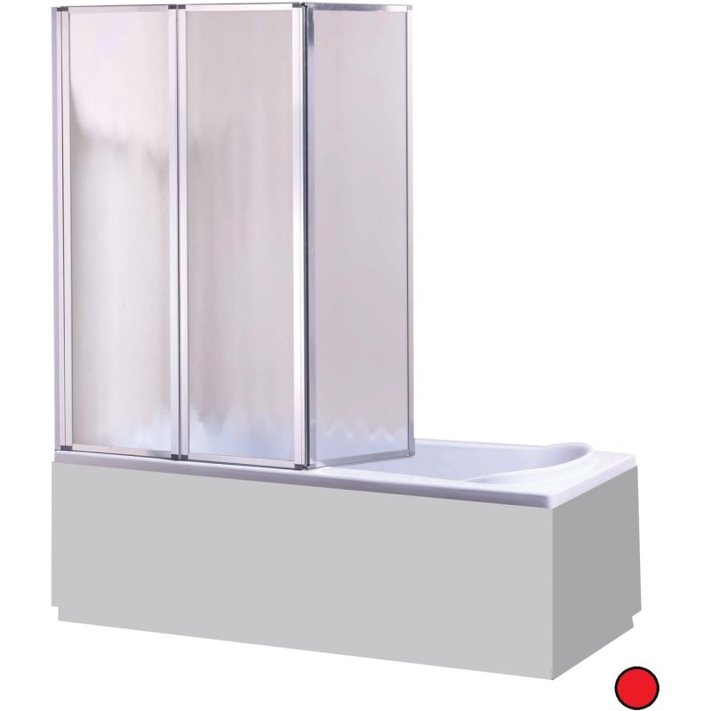 Bath Wall DF/7 Metal Coated Height 140 x 130 cm White