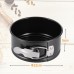 Zocipro Pack of 2 Springform Cake Tins 11 cm Round Mini Cake Tin Baking Mould with Non-Stick Coating, Small Cake Baking Moulds with Flat Base for Cake Baking, Black