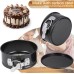 Zocipro Pack of 2 Springform Cake Tins 11 cm Round Mini Cake Tin Baking Mould with Non-Stick Coating, Small Cake Baking Moulds with Flat Base for Cake Baking, Black