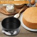 Zocipro Pack of 2 Springform Cake Tins 11 cm Round Mini Cake Tin Baking Mould with Non-Stick Coating, Small Cake Baking Moulds with Flat Base for Cake Baking, Black