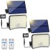 TOPPELIGHT Solar Lights for Outdoor Use, Pack of 2 Solar Lights with Motion Sensor, 200 LEDs, Solar Lights for Outdoor Use, 4 Modes, IP65 Waterproof Solar Spotlight with 5 m Cable