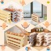 TZEKING Egg Storage Fridge, Egg Holder for 30 Eggs, 4 Levels Automatic Rolling Egg Container, Egg Holder Fridge, Egg Container for Fridge, Stackable Egg Organiser for Fridge