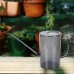 Milageto Watering Can Small for Home Garden, Flower Watering Can with Long Spout and Removable Spray Head, Plastic Garden Watering Can for Watering Flowers, Bonsai Plants, Trees, 2 L, Light Grey