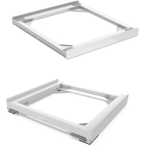 Meliconi | Moving Tower 2-in-1 Washing Machine Dryer Kit Includes Overlap Kit and Base with Wheels Pre-Assembled Recycled Plastic White 250kg