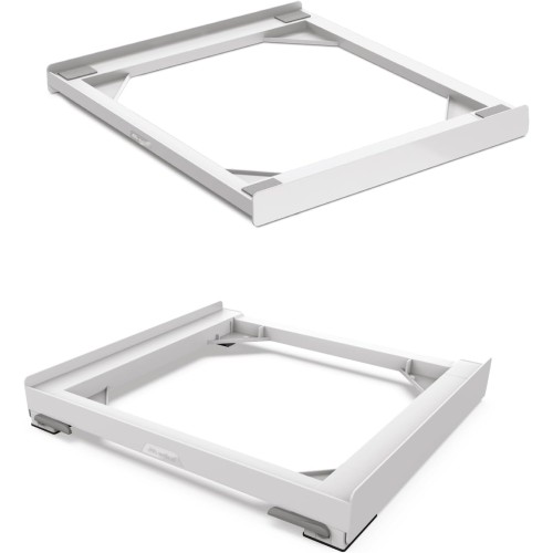 Meliconi | Moving Tower 2-in-1 Washing Machine Dryer Kit Includes Overlap Kit and Base with Wheels Pre-Assembled Recycled Plastic White 250kg