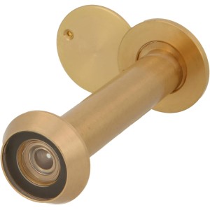 Amig - Door viewer model 3 with super angle lens for interior and exterior doors 3-14 made of golden aluminium | brass | dimensions: diameter 14 mm | door thickness: 70-110 mm