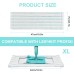 Set of 4 Mop Covers for Leifheit Profi XL Floor Mop Replacement Cover Set, 47 x 17 cm for Leifheit Professional Micro Duo XL Floor Microfibre Accessories, for All Floors, Strong Decontamination