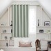 Tenger Home Curtain Scarves Blackout Curtain Opaque Curtain Bedroom with Eyelets 1 Piece (Sage Green, 120 x 120 cm)