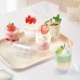 LYLIDIA Pack of 25 Dessert Glasses Plastic Dessert Bowls Desert Cups 120 ml / 4 oz Small Plastic Cups Round Transparent Plastic Cups for Weddings Parties DIY Desserts Pudding Mousse Appetizer