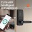 Smart Lock, Keyless Entry with Sleek Matte Black Handle, Electronic Keypad Deadbolt, Fingerprint & Touchscreen Keypad, Biometric Bluetooth Smart Lock for Front Door