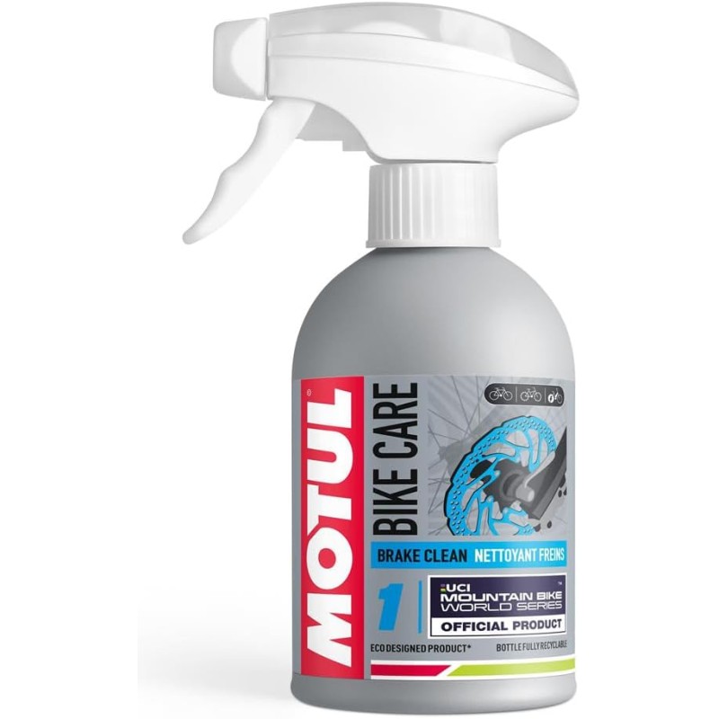 Motul Off Road Bike Brake Cleaner Spray Powerful Solvent Free Degreaser for Discs and Pads Quick Drying VOC Free Bike Care Brake Clean Off Road 300ml