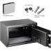 BAKAJI Electronic Safe with External Battery Box, Value Box and Burglary Protection for Home, Hotel, Wall Mounted or Freestanding, 31 x 20 x 20 cm (Black)