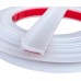 Shower Surge Protection Strip, Self-Adhesive 1.2 m Splash Protection, Shower Water Stop by Shower, Silicone Water Stopper, Shower Splash Protection for Kitchens, Bathrooms, Sink (White, 1.2 m)