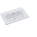BAIKAL Recessed Bathroom Sink Ceramic Rectangular Basin Gloss White Easy Fit Depth 39cm Width 61cm