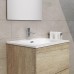 BAIKAL Recessed Bathroom Sink Ceramic Rectangular Basin Gloss White Easy Fit Depth 39cm Width 61cm