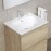 BAIKAL Recessed Bathroom Sink Ceramic Rectangular Basin Gloss White Easy Fit Depth 39cm Width 61cm