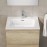 BAIKAL Recessed Bathroom Sink Ceramic Rectangular Basin Gloss White Easy Fit Depth 39cm Width 61cm
