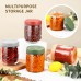 Preserving Jars with Screw Lids, Set of 4 x 500 ml Meal Prep Jars. Preserving Jars with Screw Lid as Meal Prep for Overnight Oats Jars, Jam Jars, Meal Prep Boxes