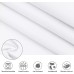 EurCross White Shower Curtain, 200 x 180 cm, Waterproof, Anti-Mould Shower/Bath Curtain for the Bathroom, Textile Fabric, Washable, Quick-Drying, Bathroom Curtain with 14 Rings