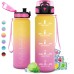 Drinking Bottle 500 ml/1 L, Water Bottle with Time Marking and Filter, Leak-Proof Water Bottle, Carbonated Drinks, Suitable for Bicycle, School, Girls, Sports