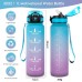 KollyKolla 500ml Plastic Cylindrical Reusable Water Bottle with Time Marker, Suitable for Bike, Sports, School, Girls